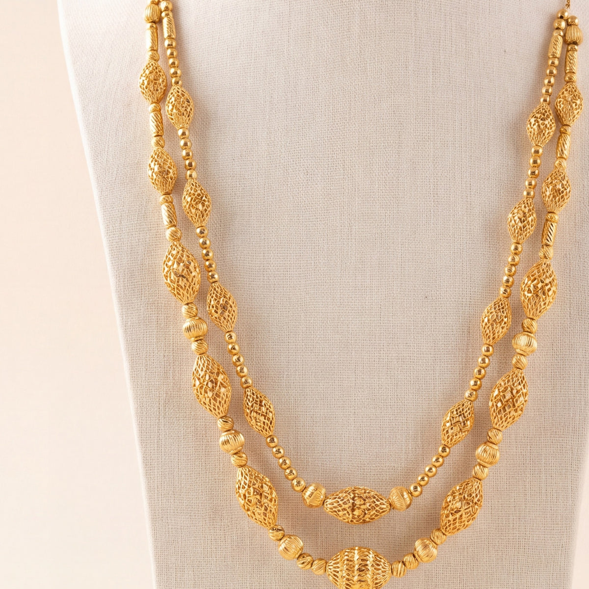 2 Line RP Mala Necklace 9 design detail