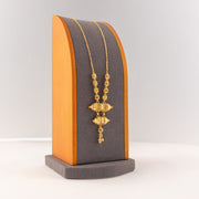 2 Step RP Kid's Mala (D15) - 925 Silver & 24K Gold Plated - Falaq Jewellery Oman