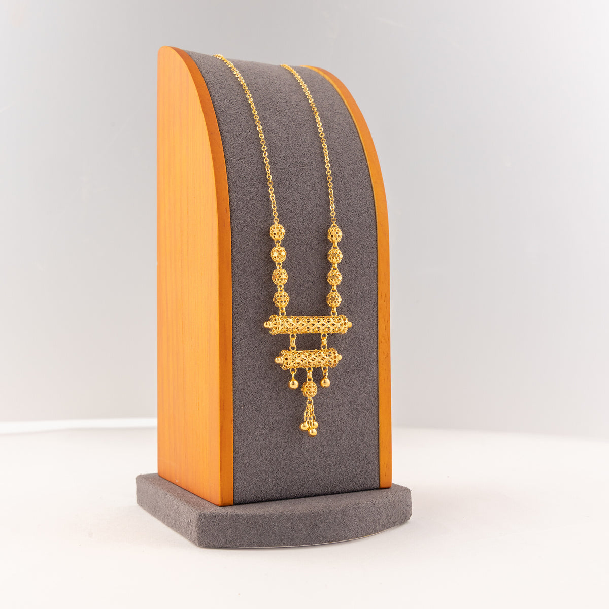 2 Step RP Kid's Mala (D17) - 925 Silver & 24K Gold Plated - Falaq Jewellery Oman