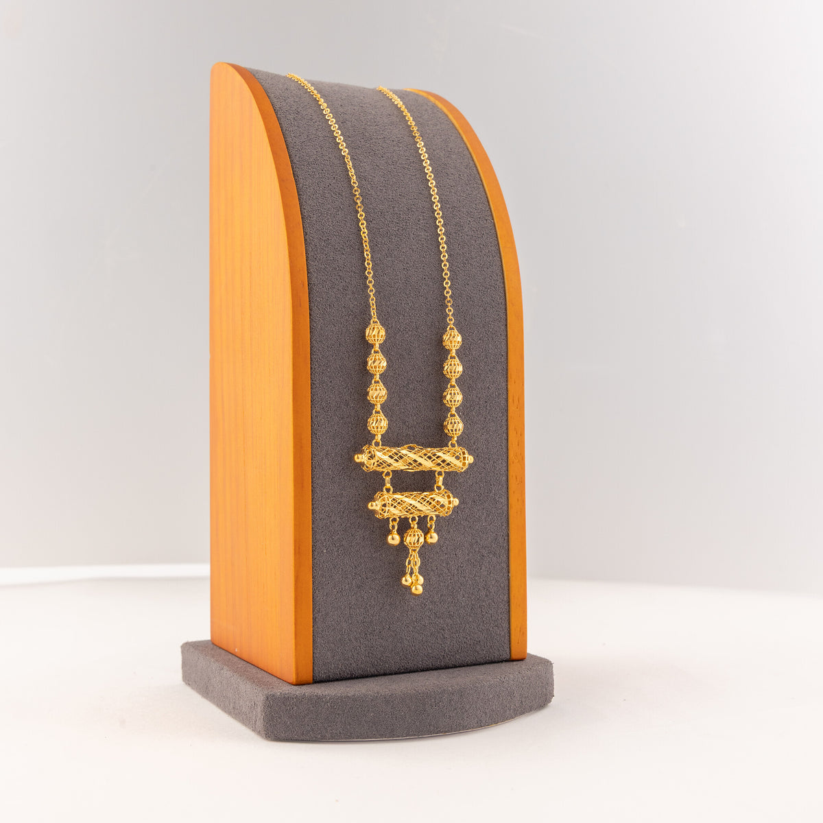 2 Step RP Kid's Mala (D18) - 925 Silver & 24K Gold Plated - Falaq Jewellery Oman