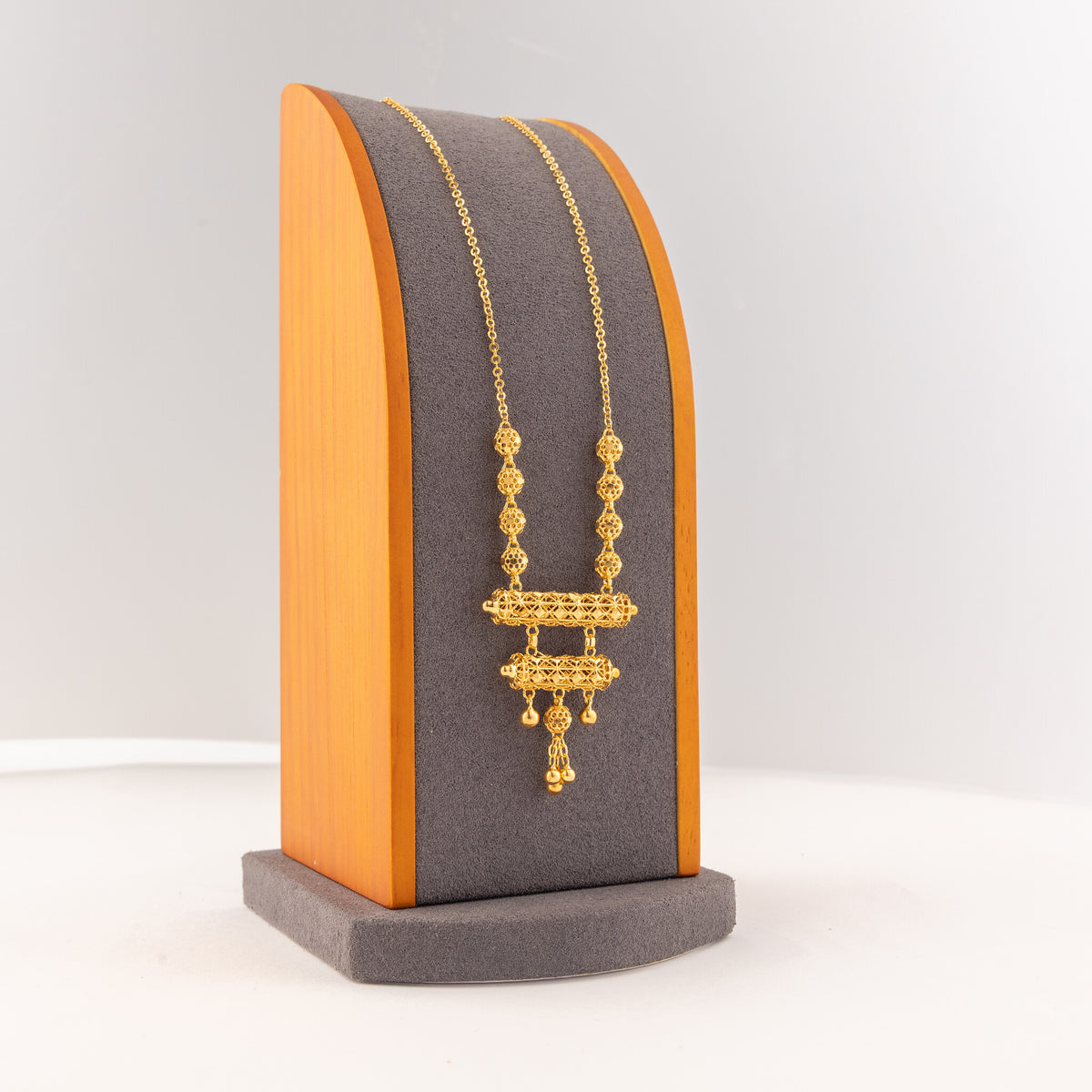 2 Step RP Kid's Mala (D19) - 925 Silver & 24K Gold Plated - Falaq Jewellery Oman