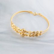 2 Line Kid's Beads Cuff Bracelet (D109) - 925 Silver & 24K Gold Plated - Falaq Jewellery Oman