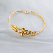 2 Line Kid's Beads Cuff Bracelet (D120) - 925 Silver & 24K Gold Plated - Falaq Jewellery Oman