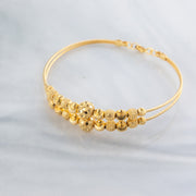 2 Line Kid's Beads Cuff Bracelet (D121) - 925 Silver & 24K Gold Plated - Falaq Jewellery Oman