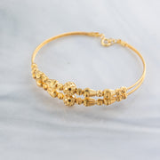 2 Line Kid's Beads Cuff Bracelet (D122) - 925 Silver & 24K Gold Plated - Falaq Jewellery Oman