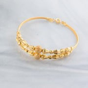 2 Line Kid's Beads Cuff Bracelet (D129) - 925 Silver & 24K Gold Plated - Falaq Jewellery Oman