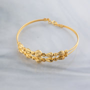 2 Line Kid's Beads Cuff Bracelet (D35) - 925 Silver & 24K Gold Plated - Falaq Jewellery Oman