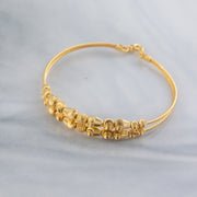 2 Line Kid's Beads Cuff Bracelet (D61) - 925 Silver & 24K Gold Plated - Falaq Jewellery Oman