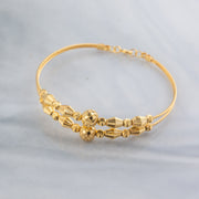 2 Line Kid's Beads Cuff Bracelet (D62) - 925 Silver & 24K Gold Plated - Falaq Jewellery Oman