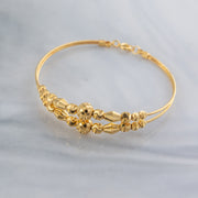 2 Line Kid's Beads Cuff Bracelet (D68) - 925 Silver & 24K Gold Plated - Falaq Jewellery Oman