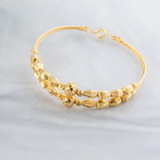2 Line Kid's Beads Cuff Bracelet (D93) - 925 Silver & 24K Gold Plated - Falaq Jewellery Oman