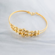 2 Line Kid's Beads Cuff Bracelet (D94) - 925 Silver & 24K Gold Plated - Falaq Jewellery Oman