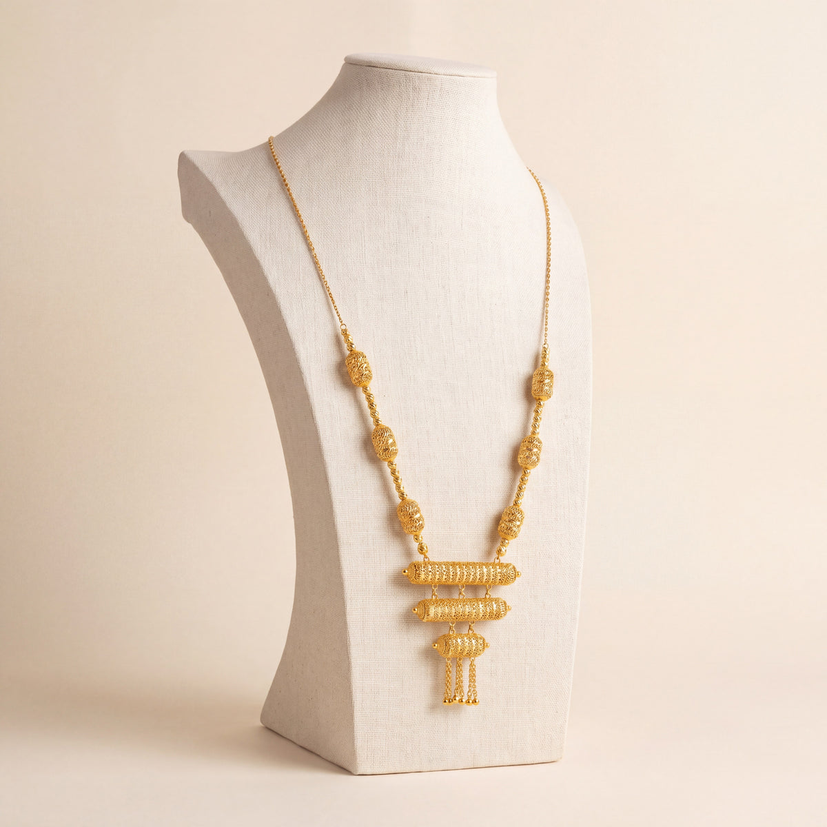 3 Step Mala Necklace 11, 925 silver 24K gold plated