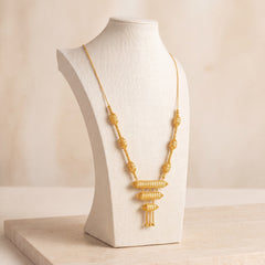 3 Step Mala Necklace 4 on travertine