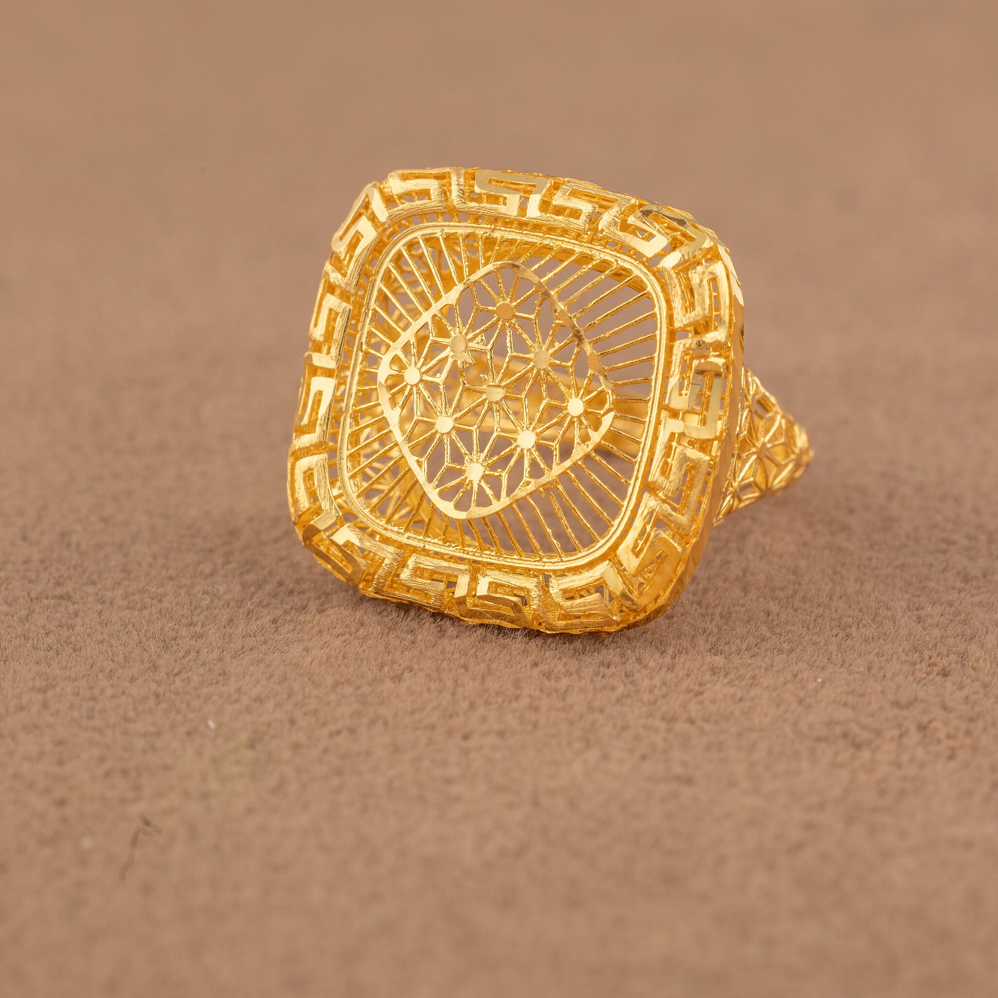 3D RP Rings (D376) - 925 Silver & 24K Gold Plated - Falaq Jewellery Oman