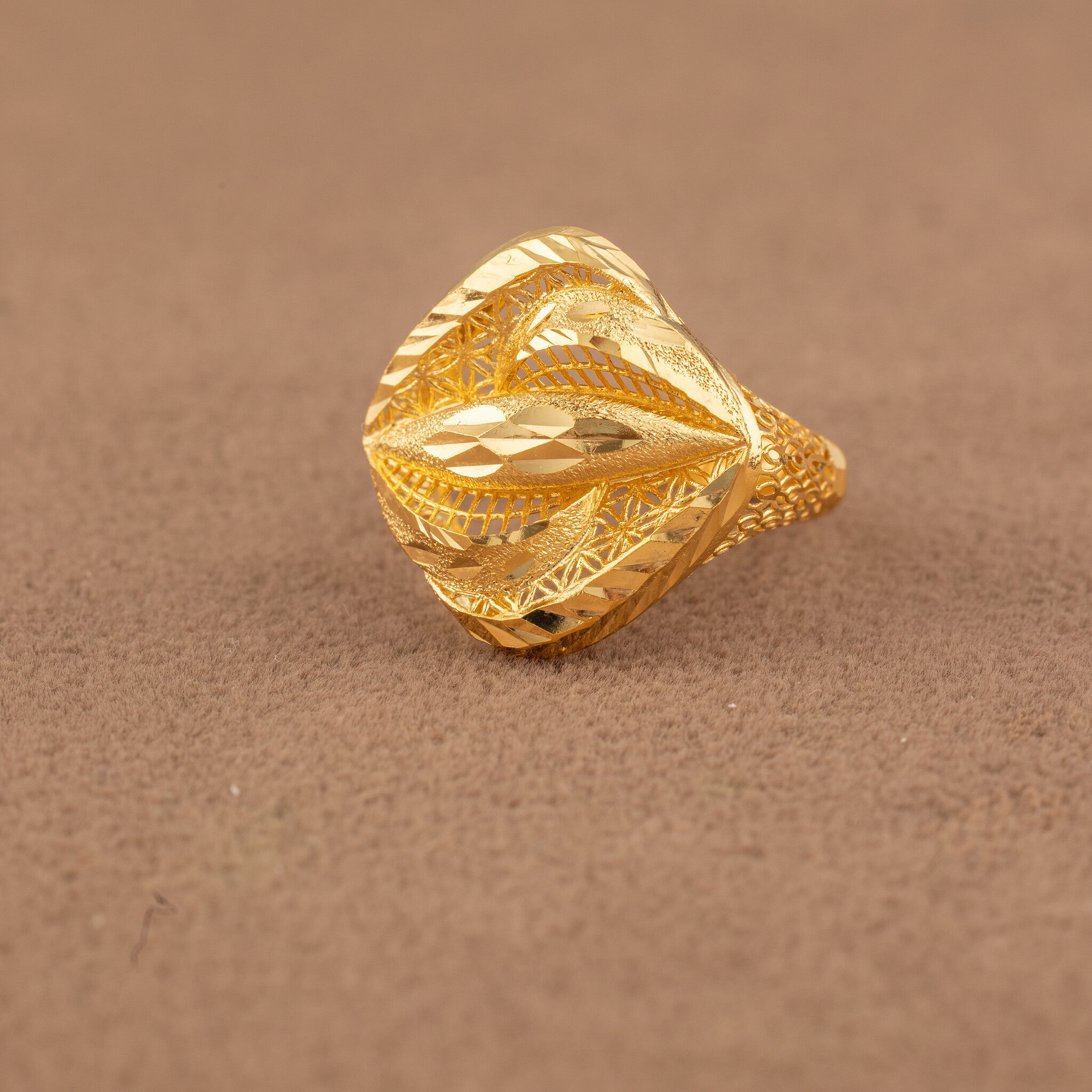 3D RP Rings (D378) - 925 Silver & 24K Gold Plated - Falaq Jewellery Oman