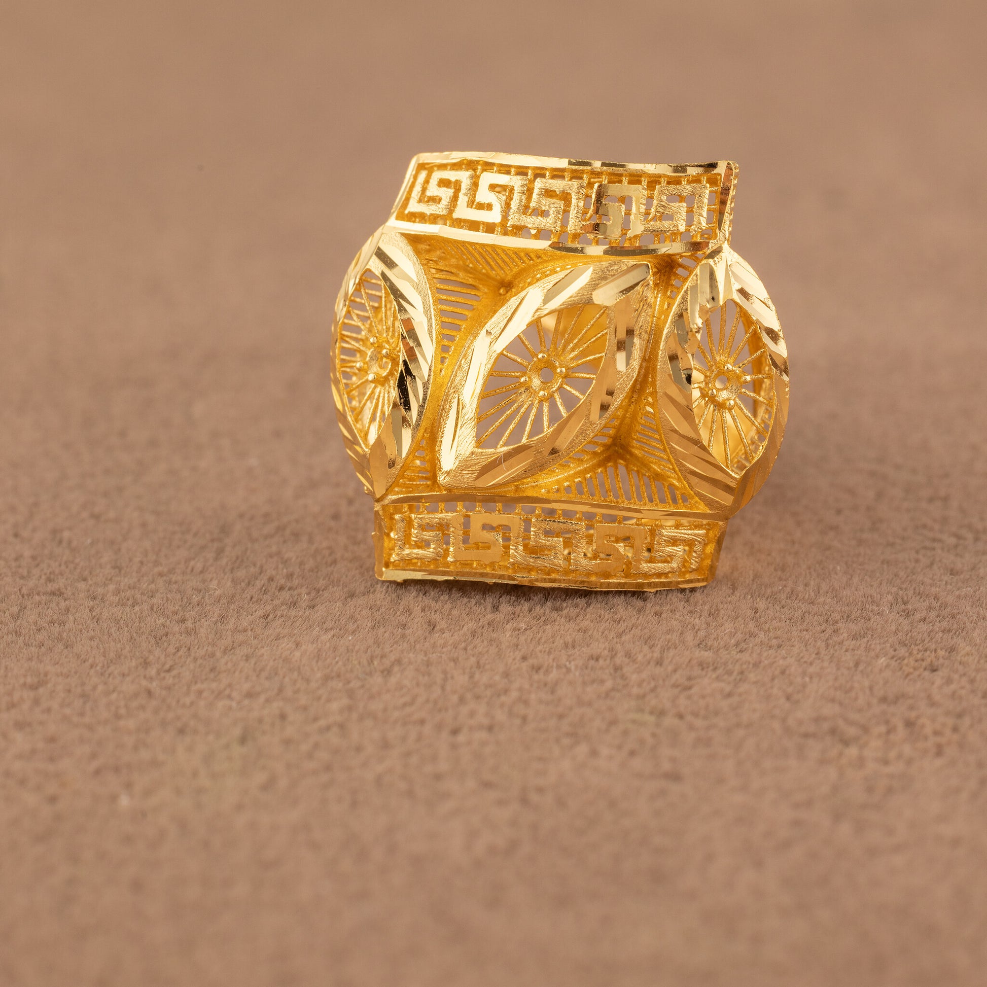 3D RP Rings (D381) - 925 Silver & 24K Gold Plated - Falaq Jewellery Oman