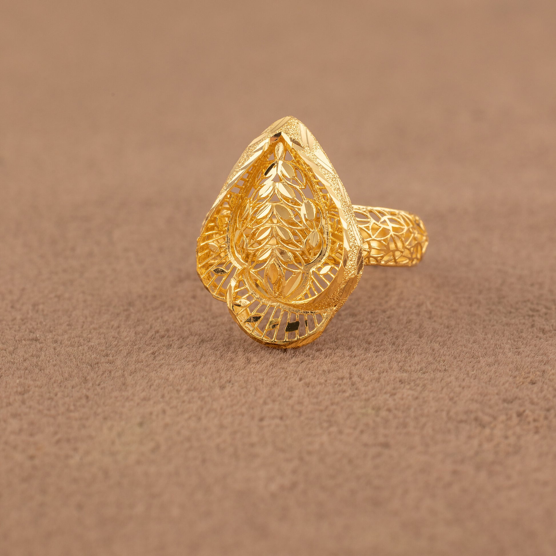 3D RP Rings (D383) - 925 Silver & 24K Gold Plated - Falaq Jewellery Oman