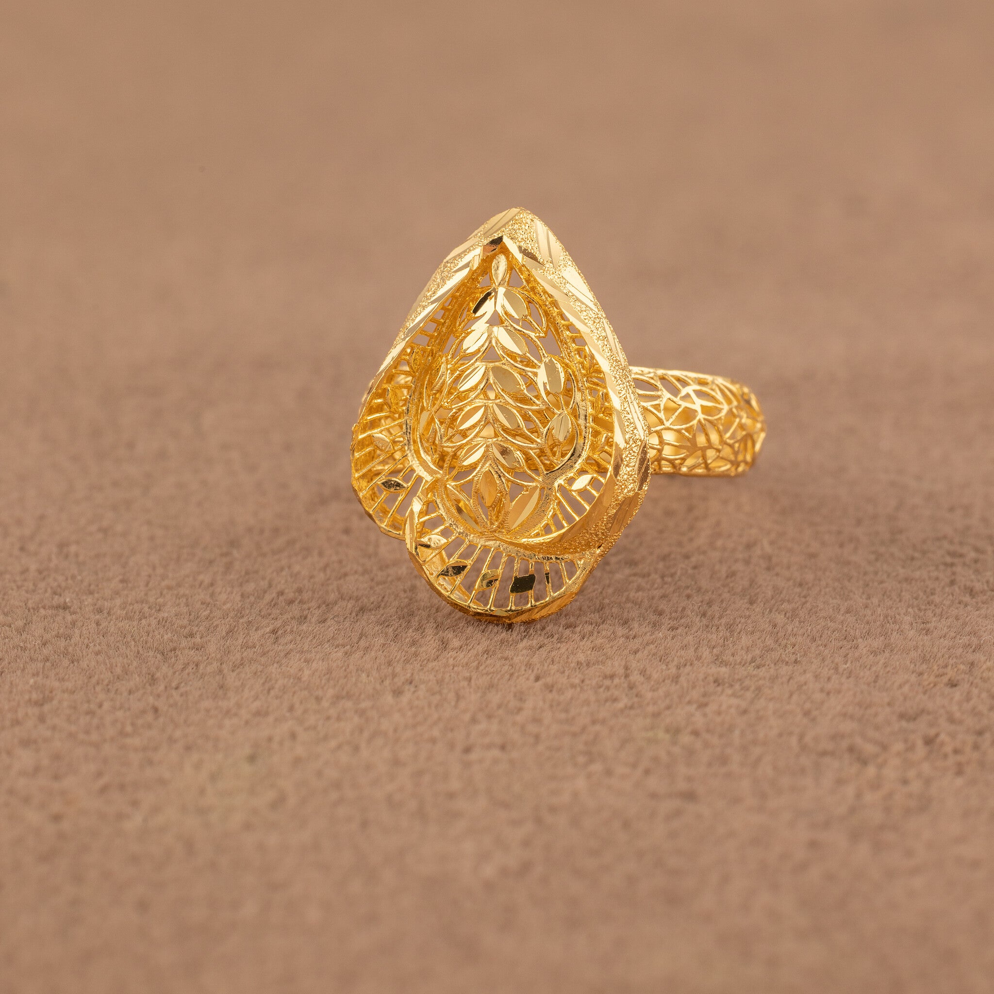 3D RP Rings (D383) - 925 Silver & 24K Gold Plated - Falaq Jewellery Oman