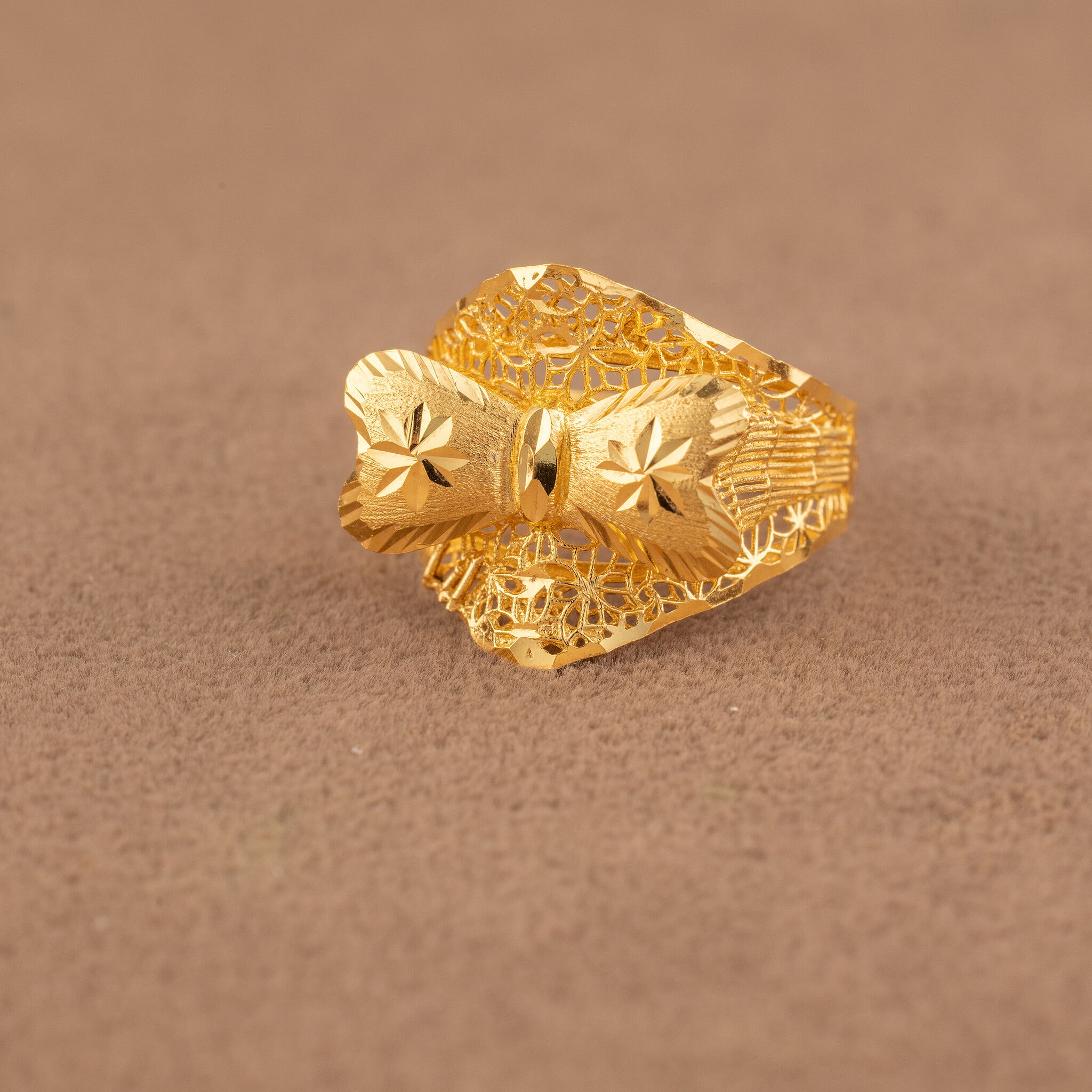 3D RP Rings (D384) - 925 Silver & 24K Gold Plated - Falaq Jewellery Oman