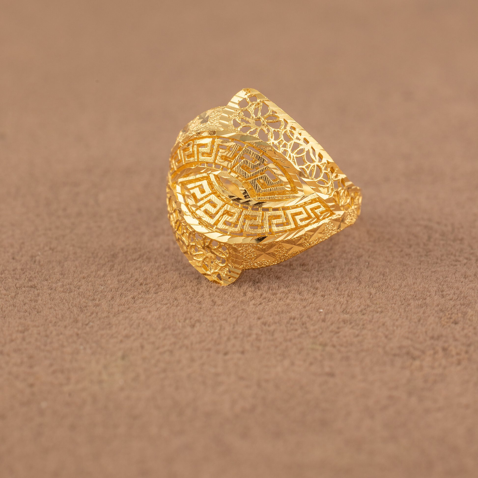 3D RP Rings (D386) - 925 Silver & 24K Gold Plated - Falaq Jewellery Oman