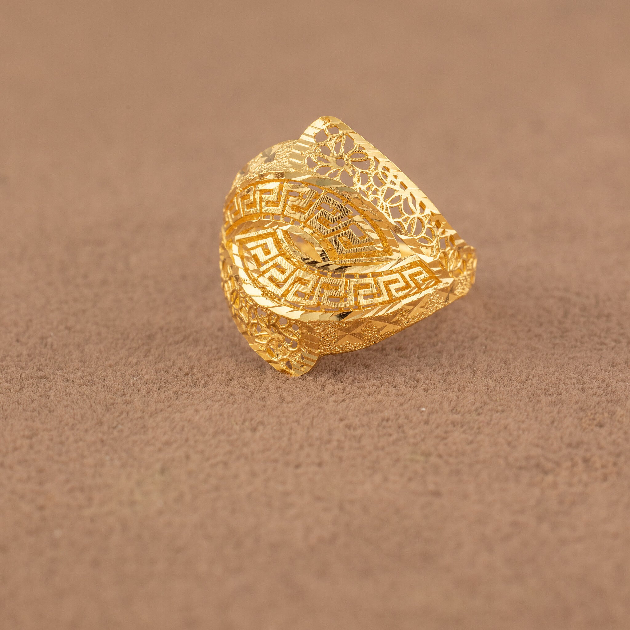 3D RP Rings (D386) - 925 Silver & 24K Gold Plated - Falaq Jewellery Oman