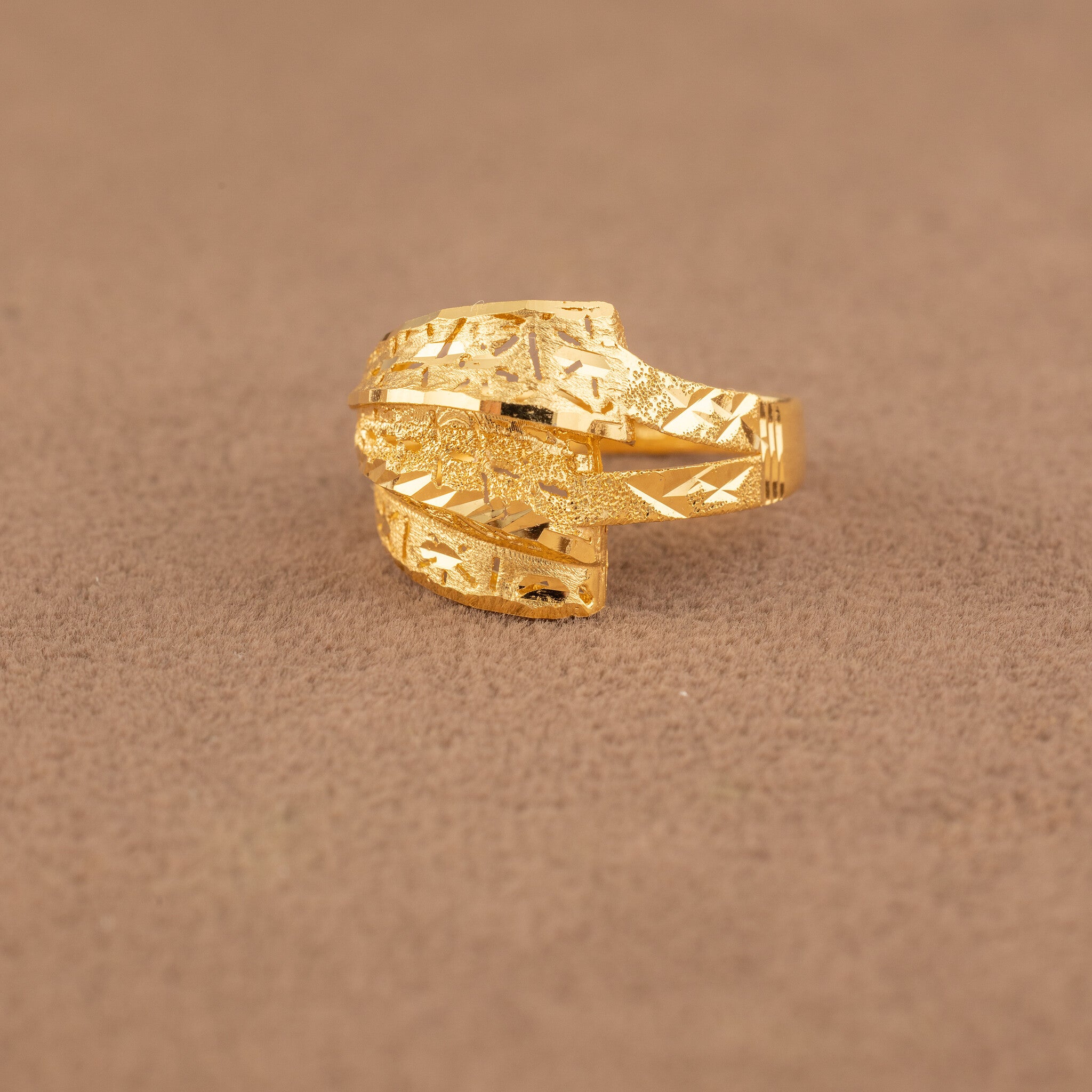 3D RP Rings (D387) - 925 Silver & 24K Gold Plated - Falaq Jewellery Oman