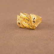 3D RP Rings (D389) - 925 Silver & 24K Gold Plated - Falaq Jewellery Oman