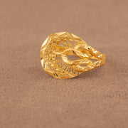 3D RP Rings (D390) - 925 Silver & 24K Gold Plated - Falaq Jewellery Oman