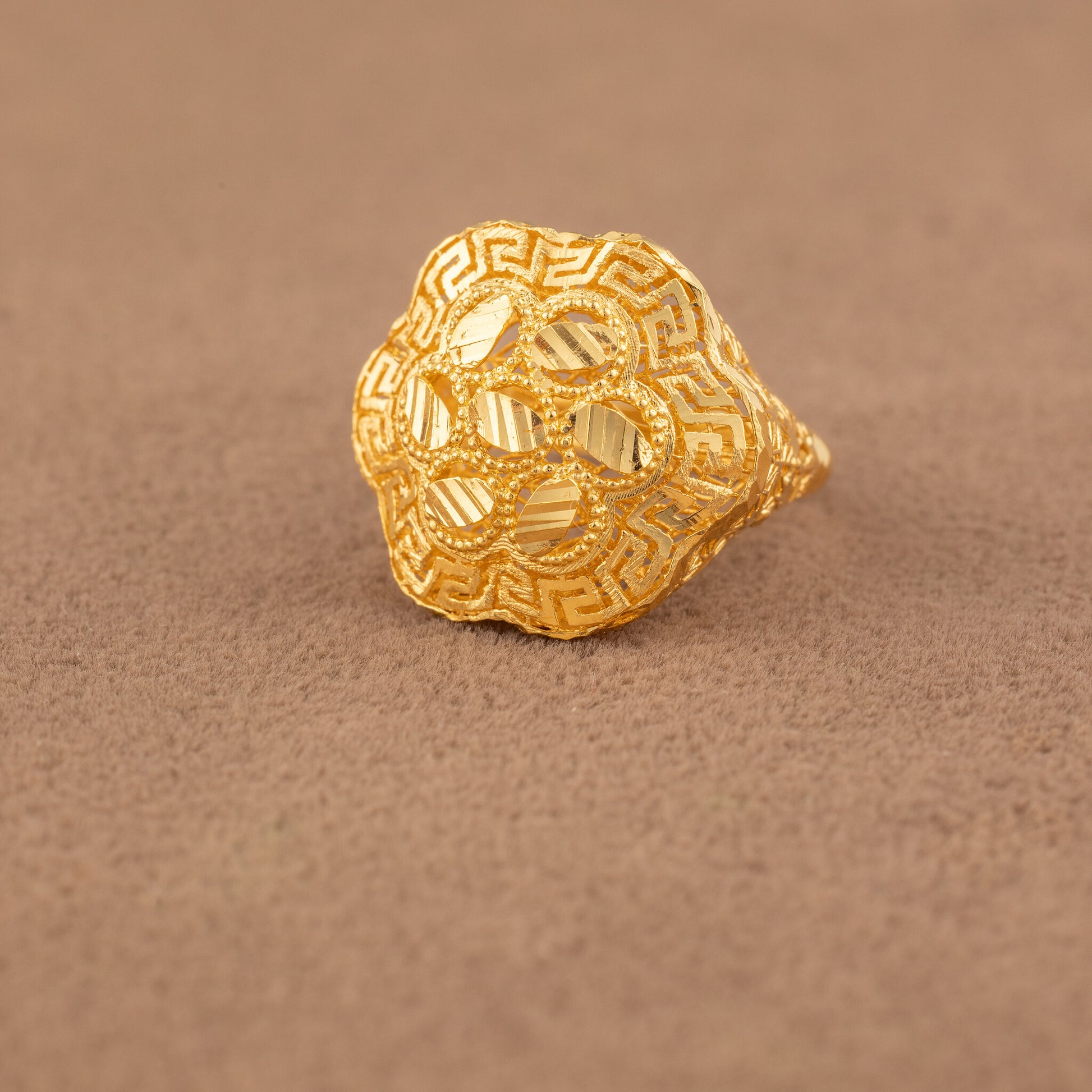 3D RP Rings (D393) - 925 Silver & 24K Gold Plated - Falaq Jewellery Oman