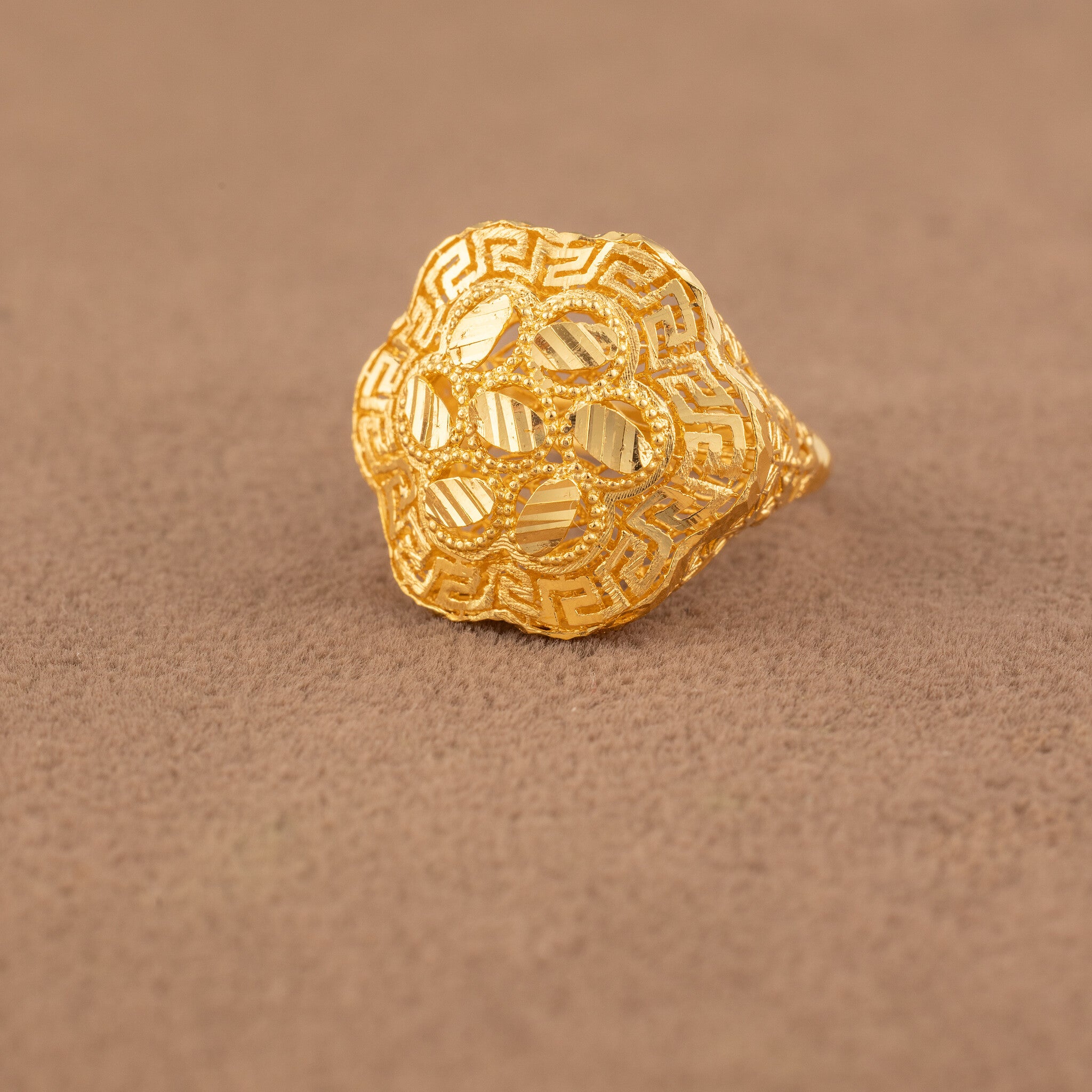 3D RP Rings (D393) - 925 Silver & 24K Gold Plated - Falaq Jewellery Oman