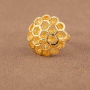 3D RP Rings (D397) - 925 Silver & 24K Gold Plated - Falaq Jewellery Oman