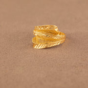 3D RP Rings (D399) - 925 Silver & 24K Gold Plated - Falaq Jewellery Oman