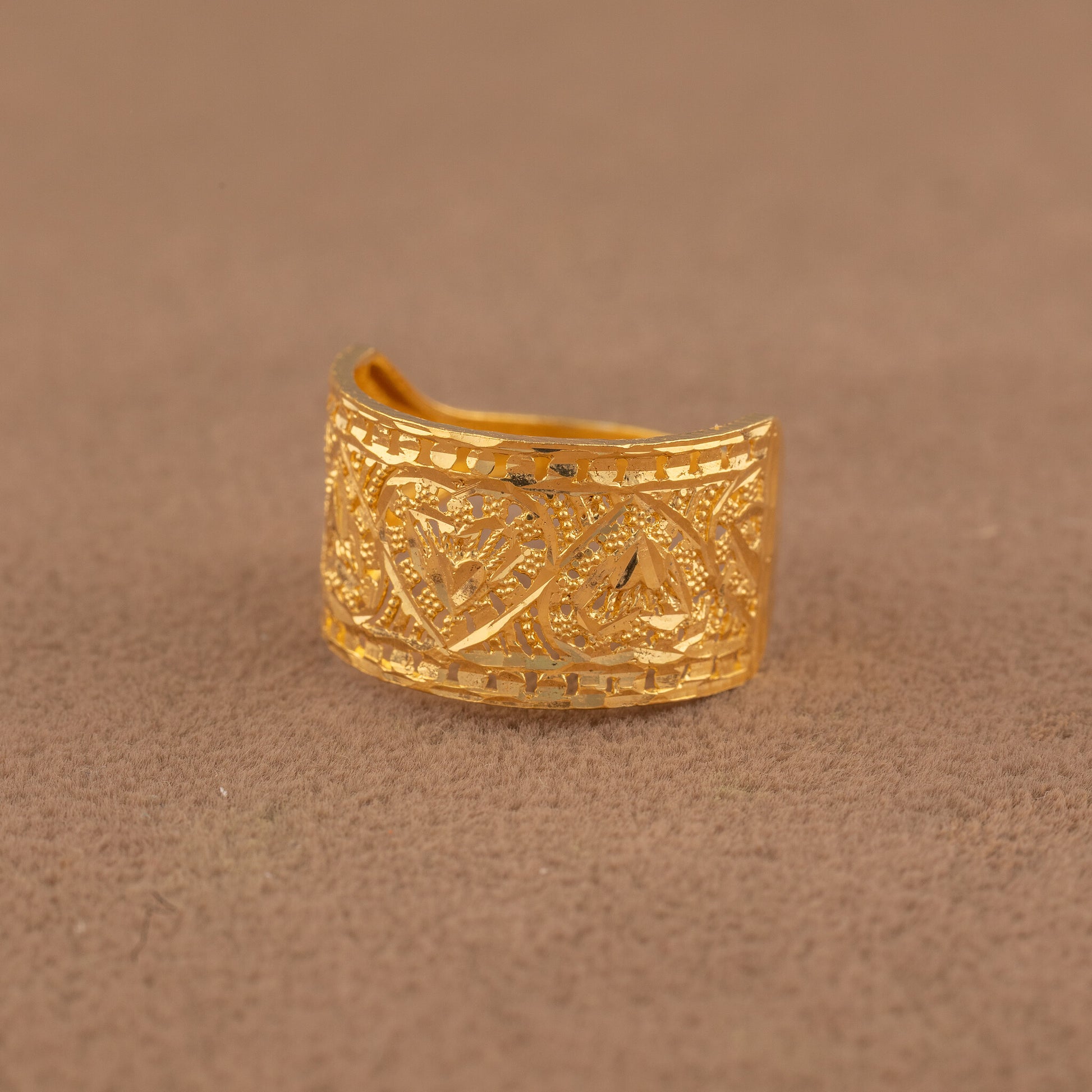 3D RP Rings (D400) - 925 Silver & 24K Gold Plated - Falaq Jewellery Oman