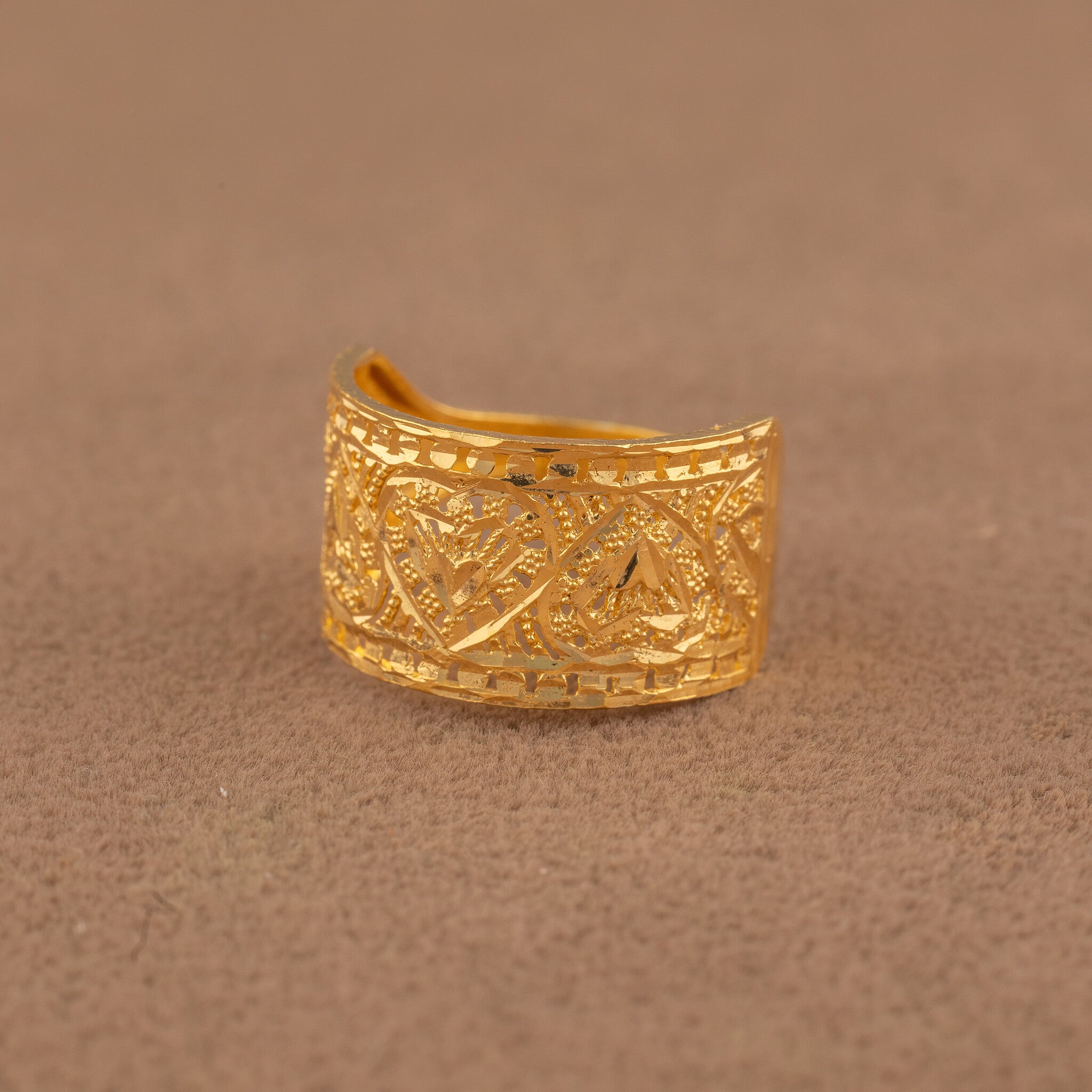 3D RP Rings (D400) - 925 Silver & 24K Gold Plated - Falaq Jewellery Oman
