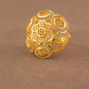 3D RP Rings (D401) - 925 Silver & 24K Gold Plated - Falaq Jewellery Oman