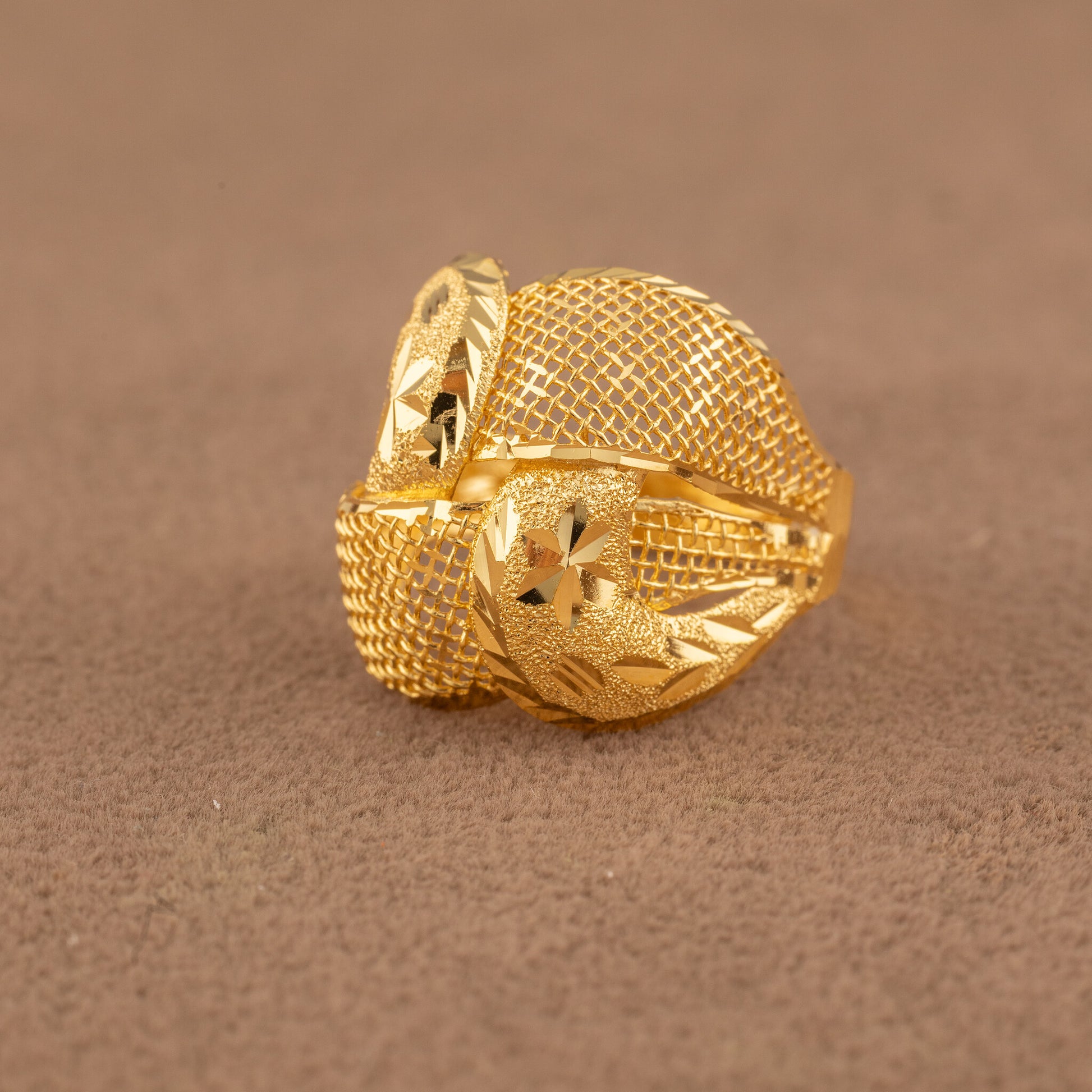 3D RP Rings (D402) - 925 Silver & 24K Gold Plated - Falaq Jewellery Oman