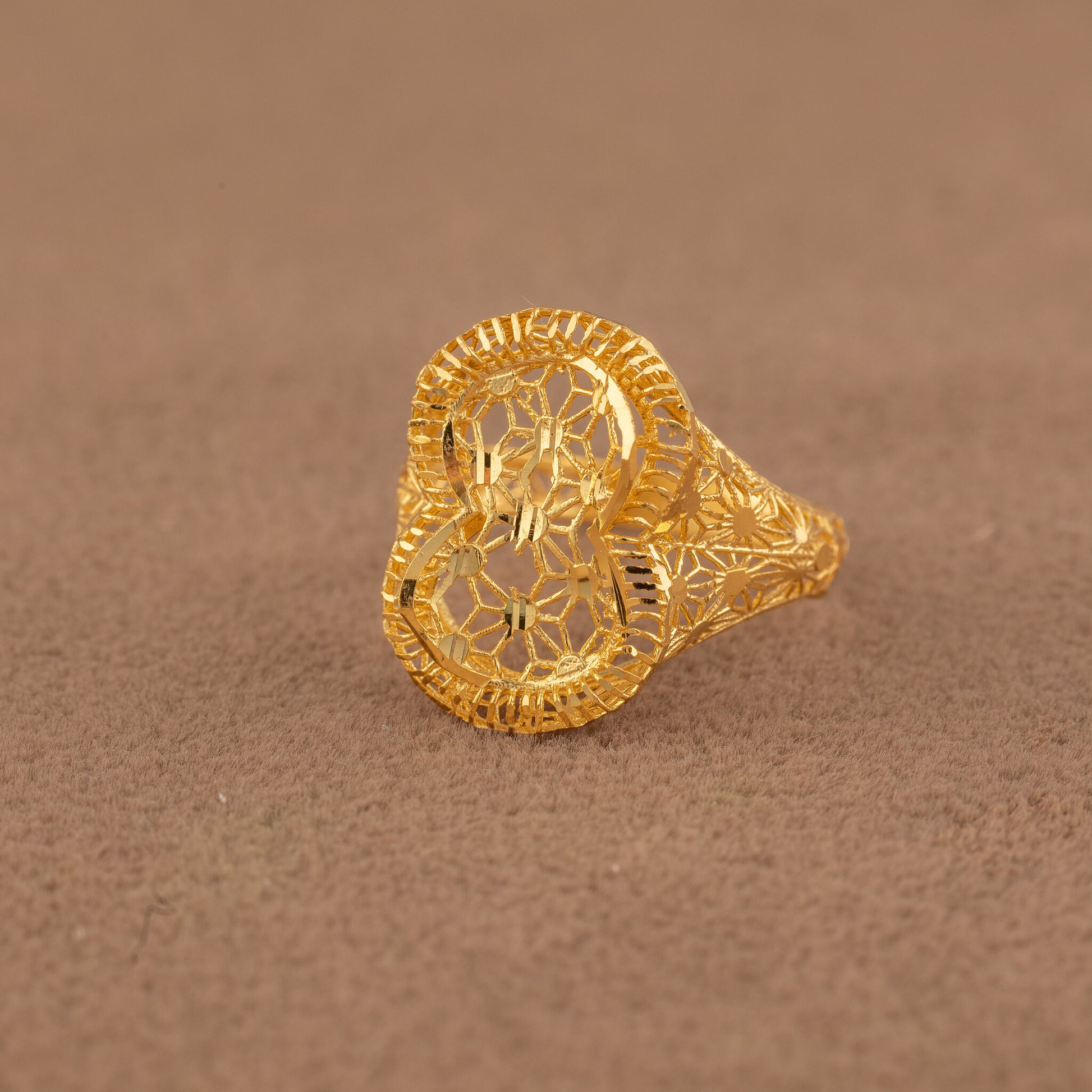 3D RP Rings (D403) - 925 Silver & 24K Gold Plated - Falaq Jewellery Oman