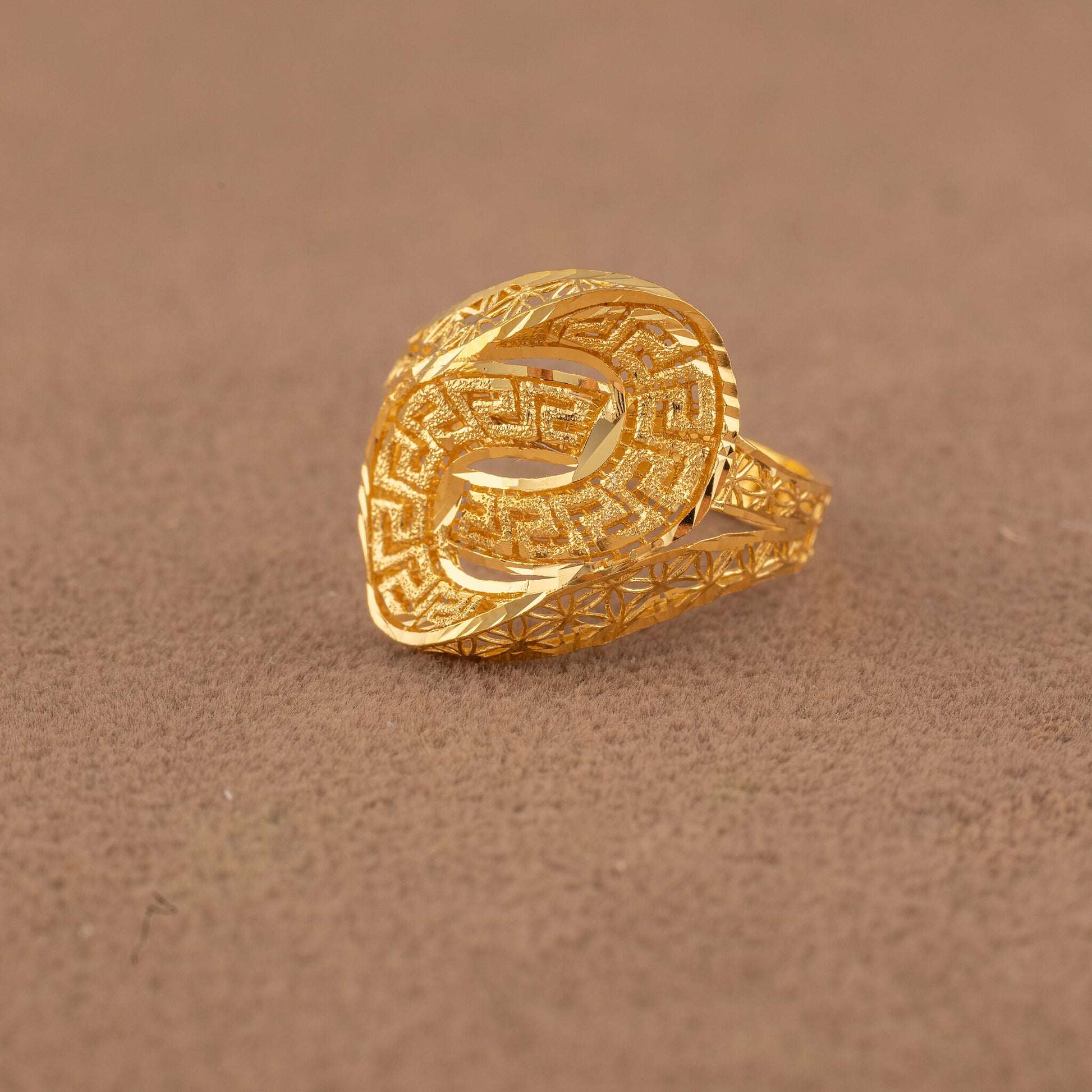 3D RP Rings (D404) - 925 Silver & 24K Gold Plated - Falaq Jewellery Oman