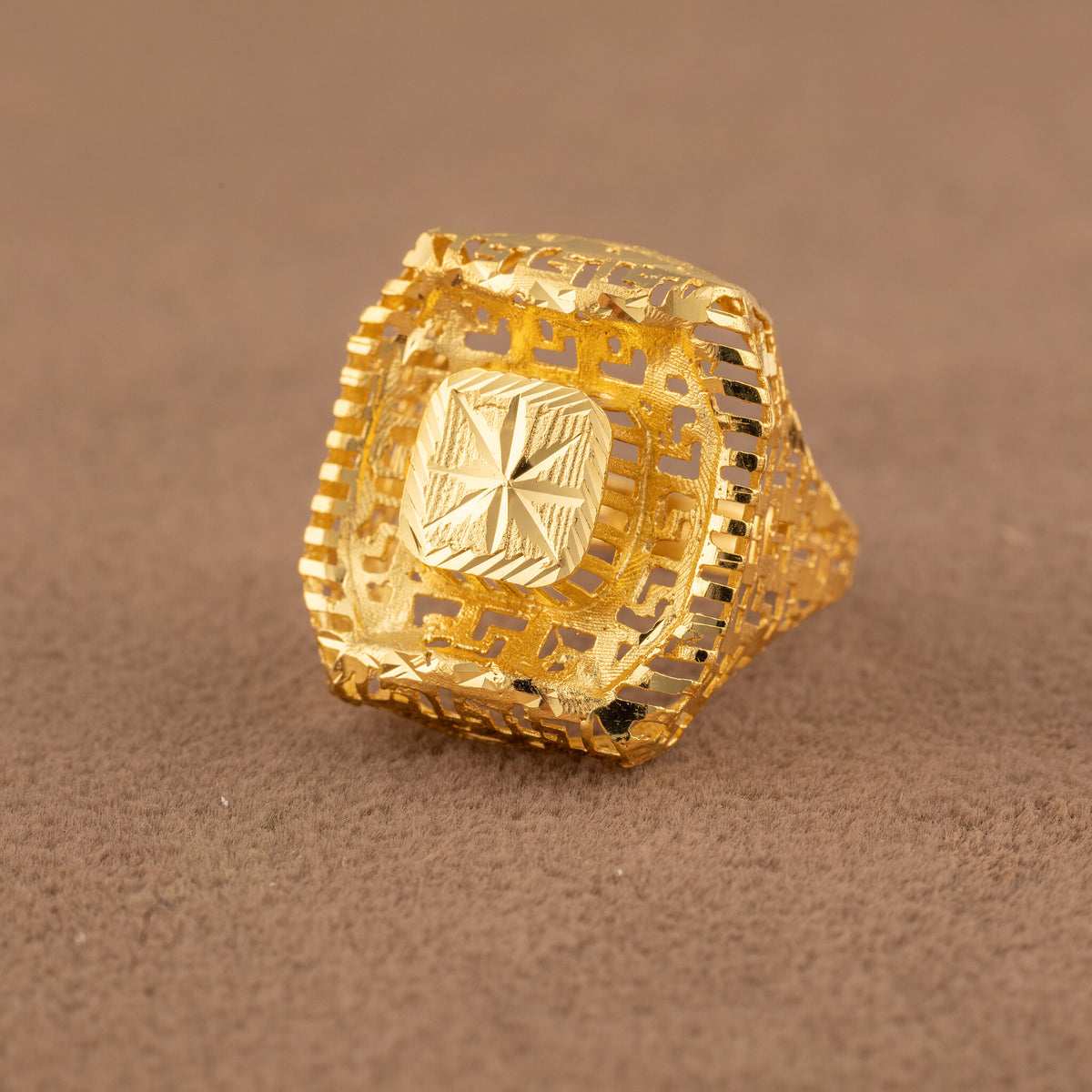3D RP Rings (D405) - 925 Silver & 24K Gold Plated - Falaq Jewellery Oman