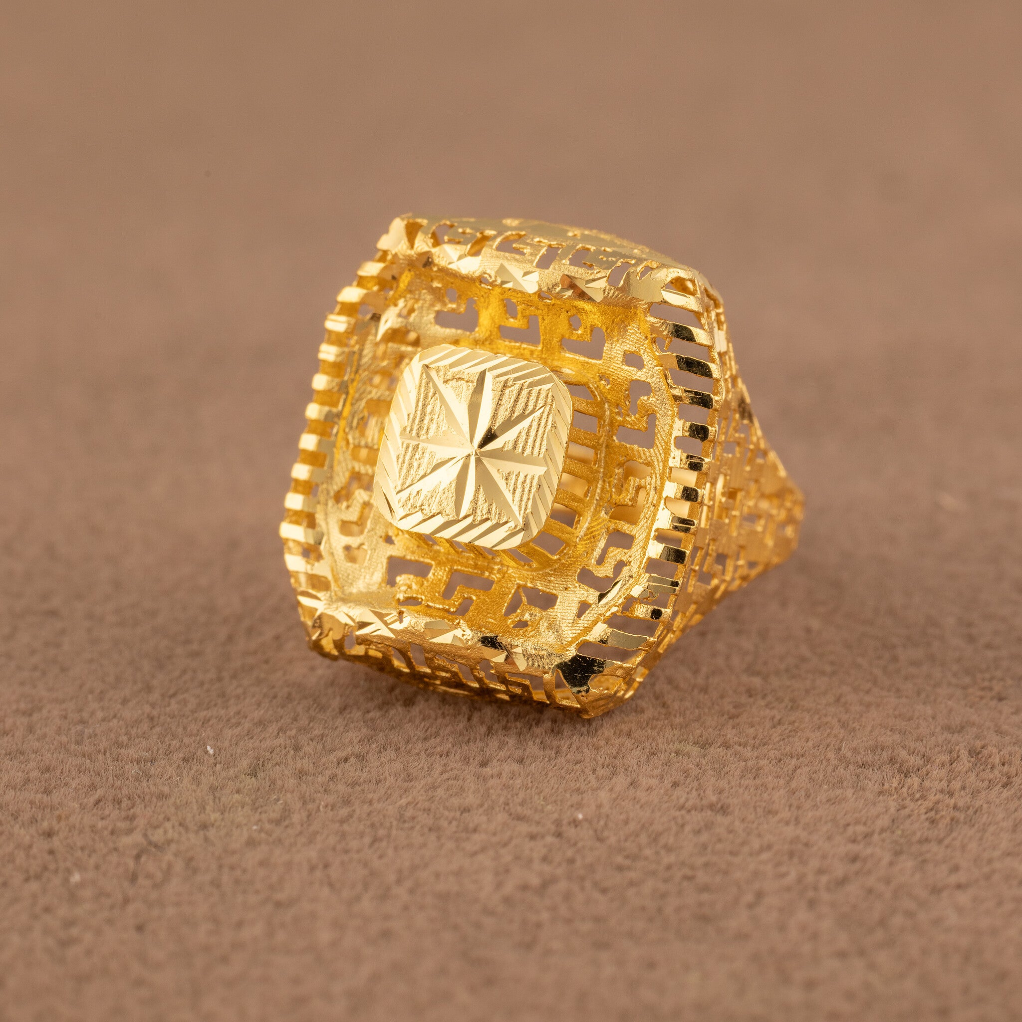 3D RP Rings (D405) - 925 Silver & 24K Gold Plated - Falaq Jewellery Oman