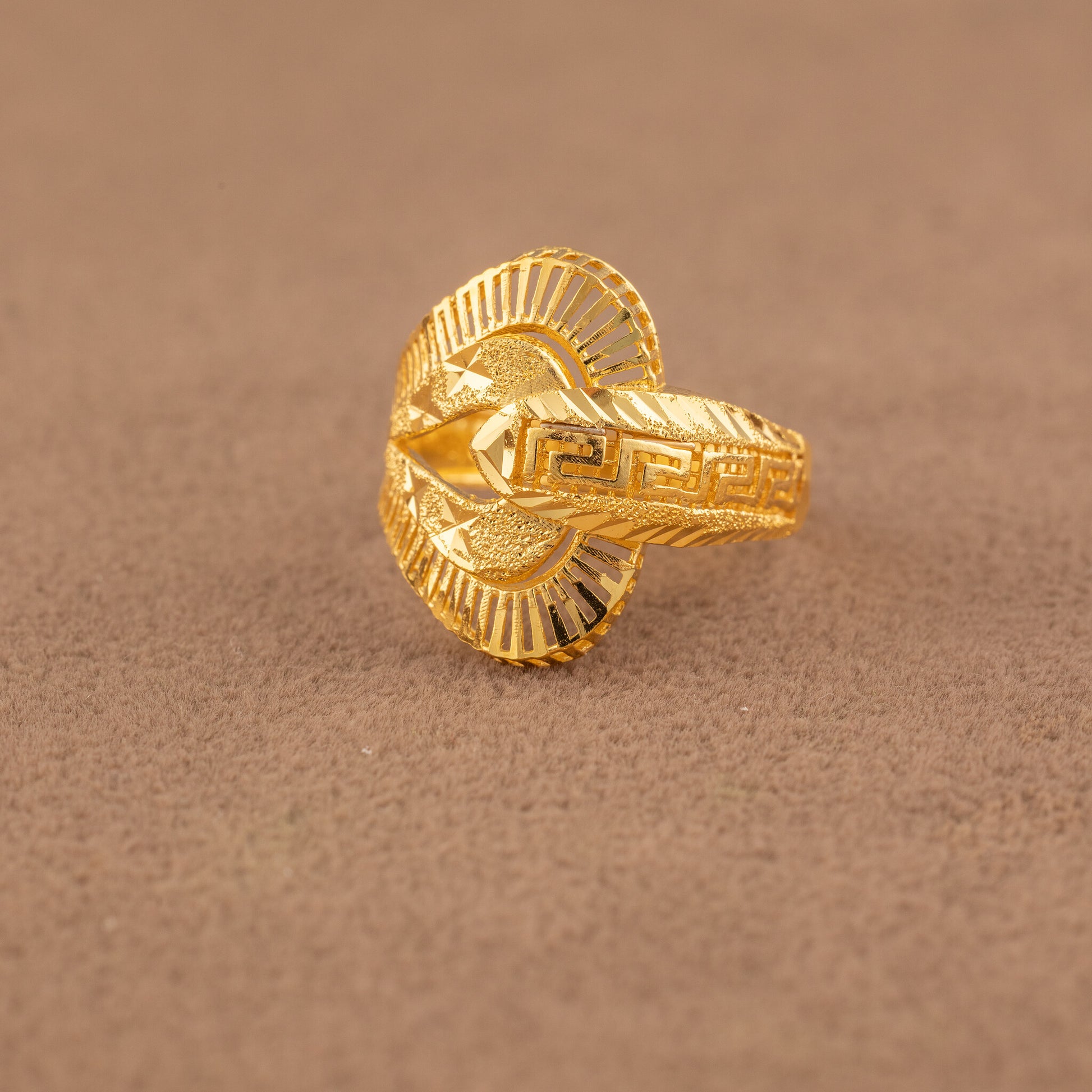 3D RP Rings (D407) - 925 Silver & 24K Gold Plated - Falaq Jewellery Oman