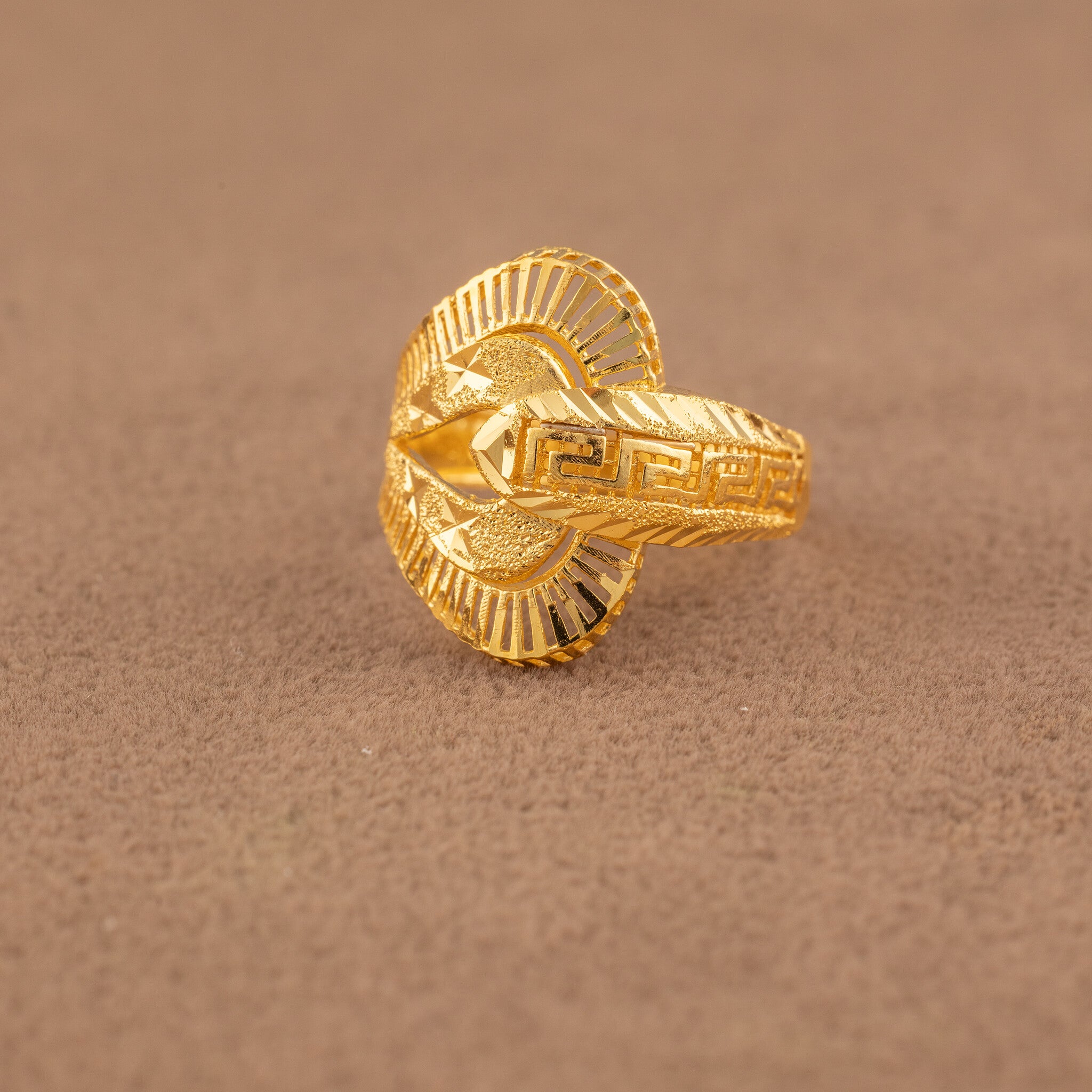 3D RP Rings (D407) - 925 Silver & 24K Gold Plated - Falaq Jewellery Oman