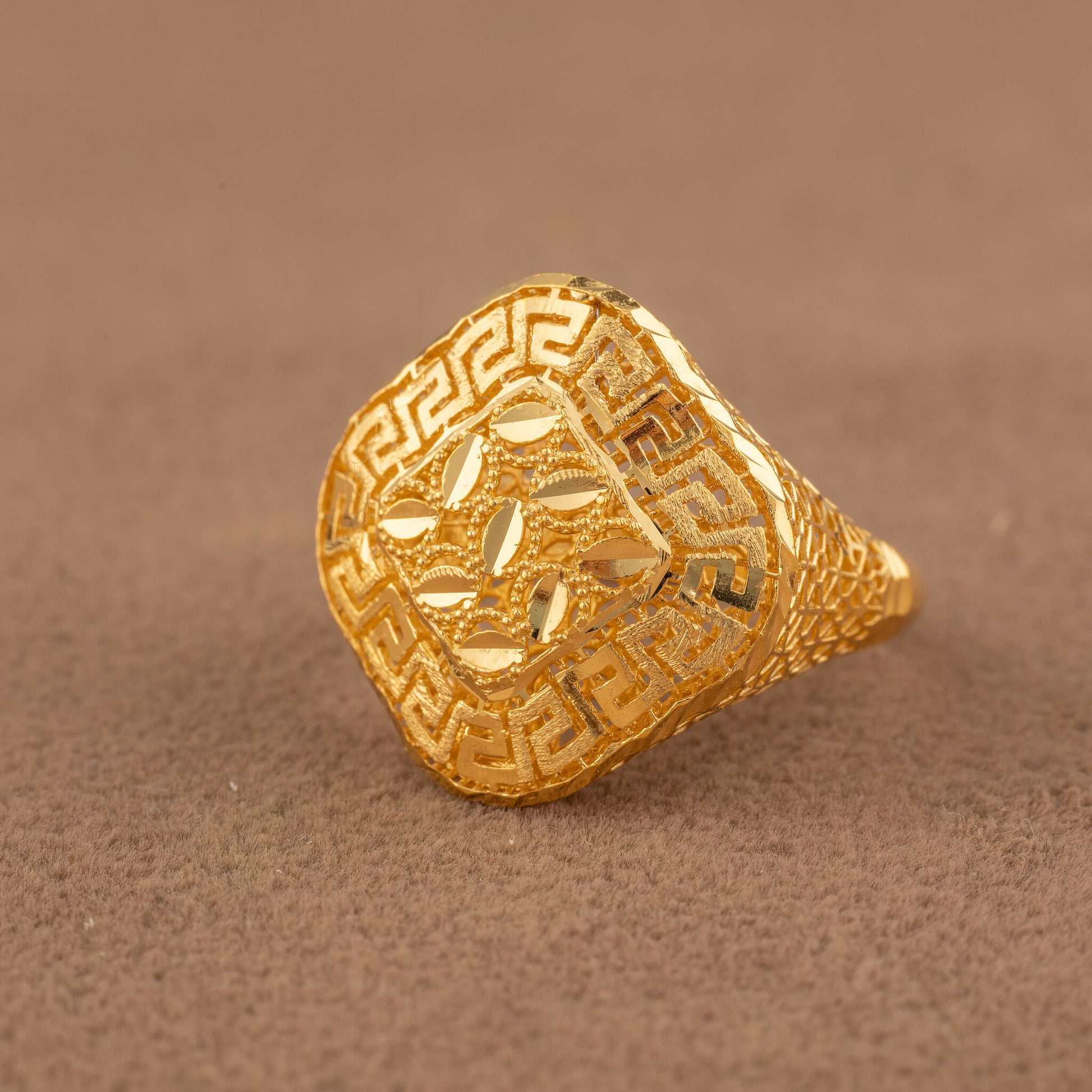 3D RP Rings (D408) - 925 Silver & 24K Gold Plated - Falaq Jewellery Oman