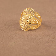 3D RP Rings (D409) - 925 Silver & 24K Gold Plated - Falaq Jewellery Oman