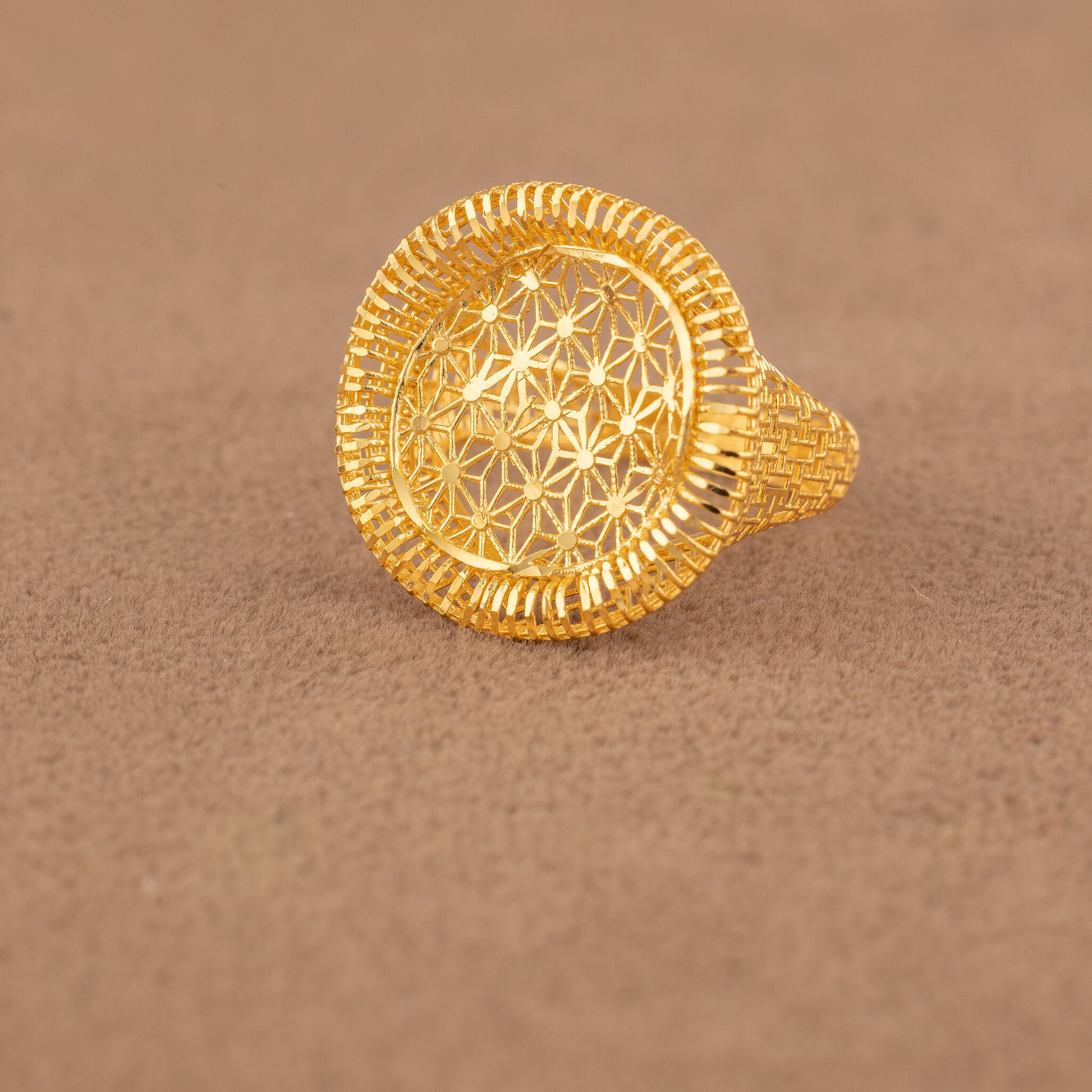 3D RP Rings (D410) - 925 Silver & 24K Gold Plated - Falaq Jewellery Oman