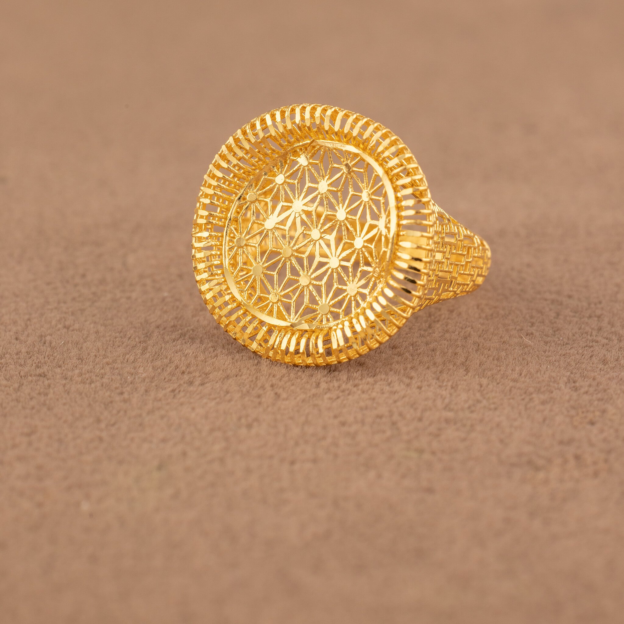 3D RP Rings (D410) - 925 Silver & 24K Gold Plated - Falaq Jewellery Oman