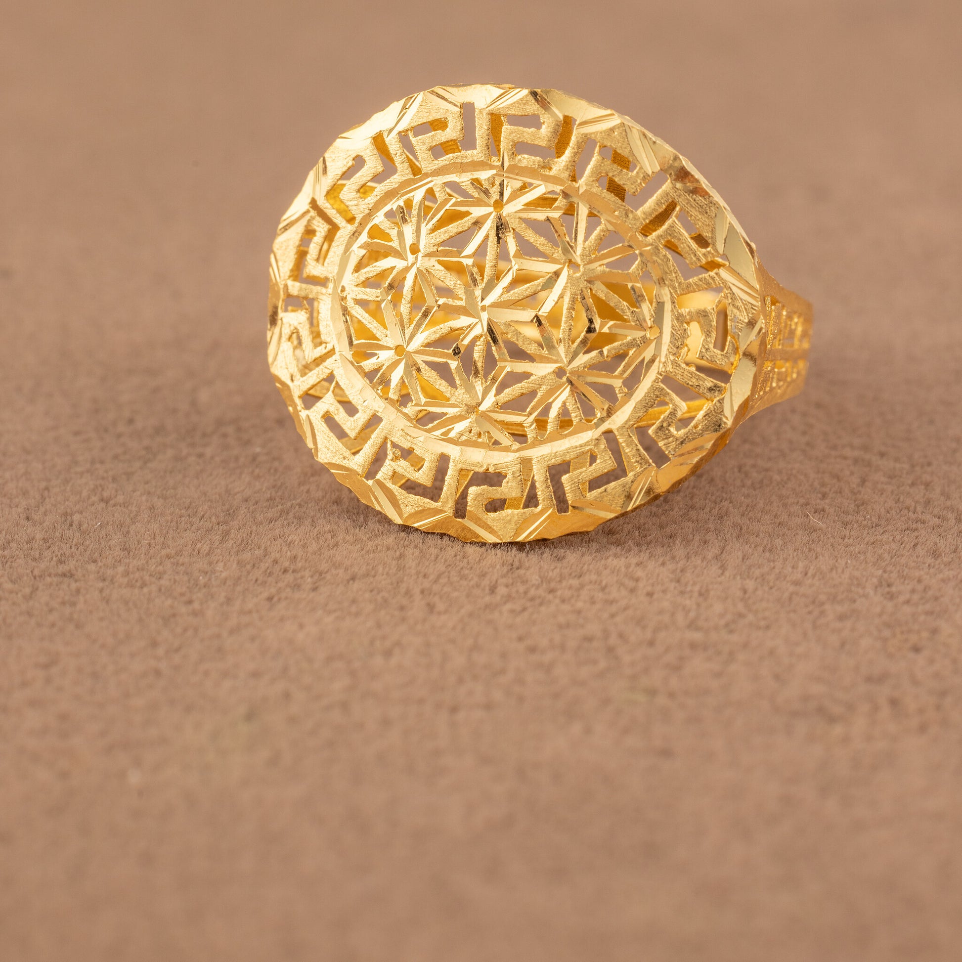 3D RP Rings (D413) - 925 Silver & 24K Gold Plated - Falaq Jewellery Oman