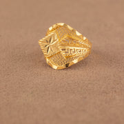 3D RP Rings (D414) - 925 Silver & 24K Gold Plated - Falaq Jewellery Oman