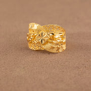 3D RP Rings (D419) - 925 Silver & 24K Gold Plated - Falaq Jewellery Oman